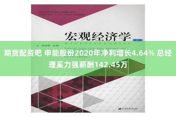 期货配资吧 申能股份2020年净利增长4.64% 总经理奚力强薪酬142.45万