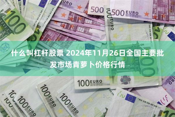 什么叫杠杆股票 2024年11月26日全国主要批发市场青萝卜价格行情