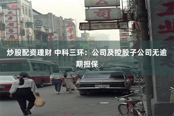 炒股配资理财 中科三环：公司及控股子公司无逾期担保