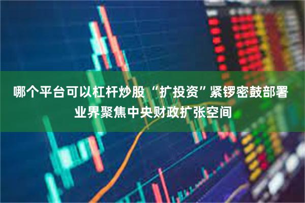 哪个平台可以杠杆炒股 “扩投资”紧锣密鼓部署 业界聚焦中央财政扩张空间
